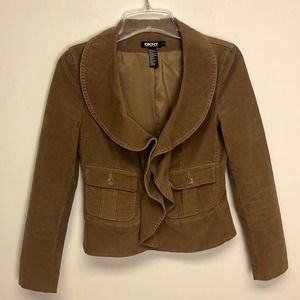 DKny woman light-brown wrinkle-resistant cotton & polyester summer jacket size 2